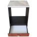 Corp pentru cuptor incorporabil cu sertar Zebra, wenge/MDF Cedru, cu blat Travertin, 60 x 85 x 60 cm